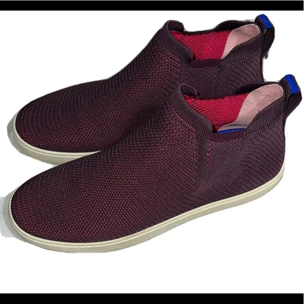 Rothy’s Plum Melange Chelsea Boot, size 10.5. Women’s high top sneaker, vegan.